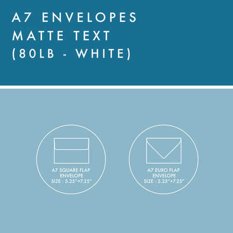 A7 Envelopes - 80lb Matte Text - White