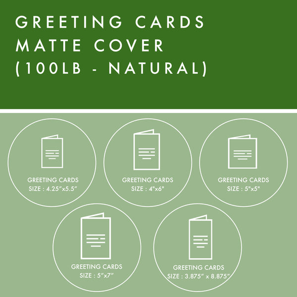 Greeting Cards - 100lb Matte Cover - Natural
