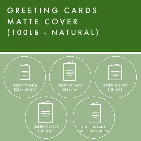 Greeting Cards - 100lb Matte Cover - Natural