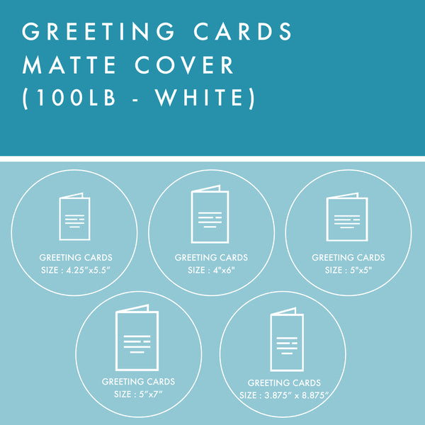 Greeting Cards - 100lb Matte Cover - White