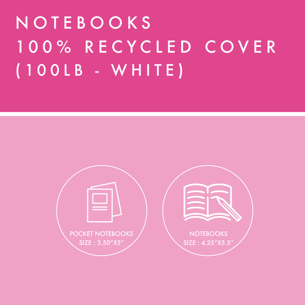 Notebooks - 100% Recycled Cover - White