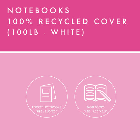 Notebooks - 100% Recycled Cover - White