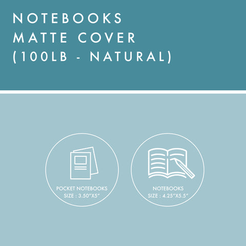 Notebooks - 100lb Matte Cover - Natural