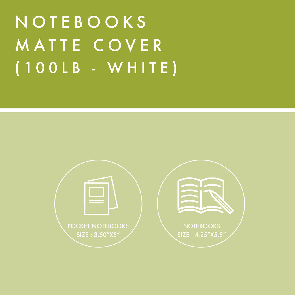 Notebooks - 100lb Matte Cover - White