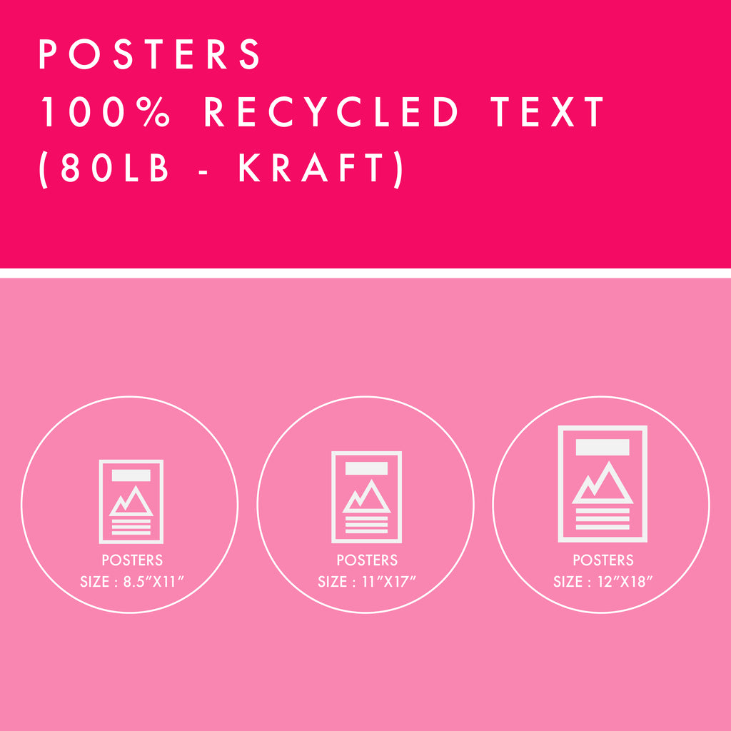 Posters - 100% Recycled Text - Kraft