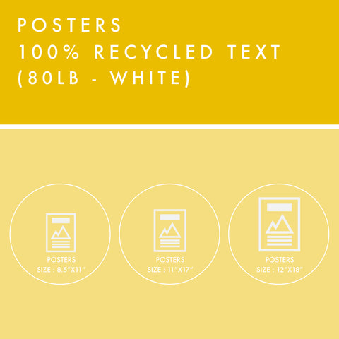 Posters - 100% Recycled Text - White