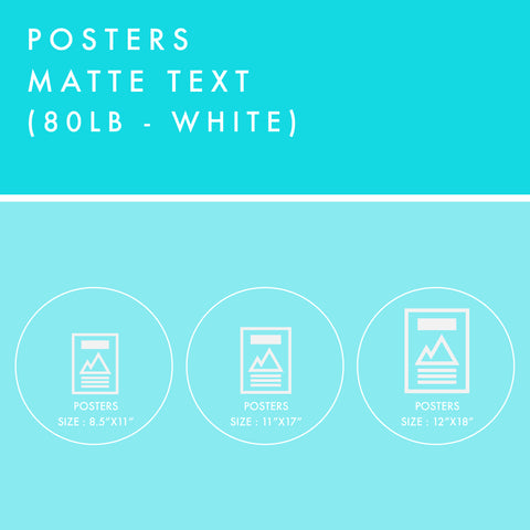 Posters - 80lb Matte Text - White